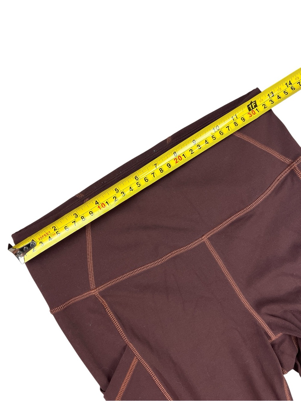 Prana Electa Leggings Womens Small Brown Orange High Waist Functional Pockets - Picture 9 of 12